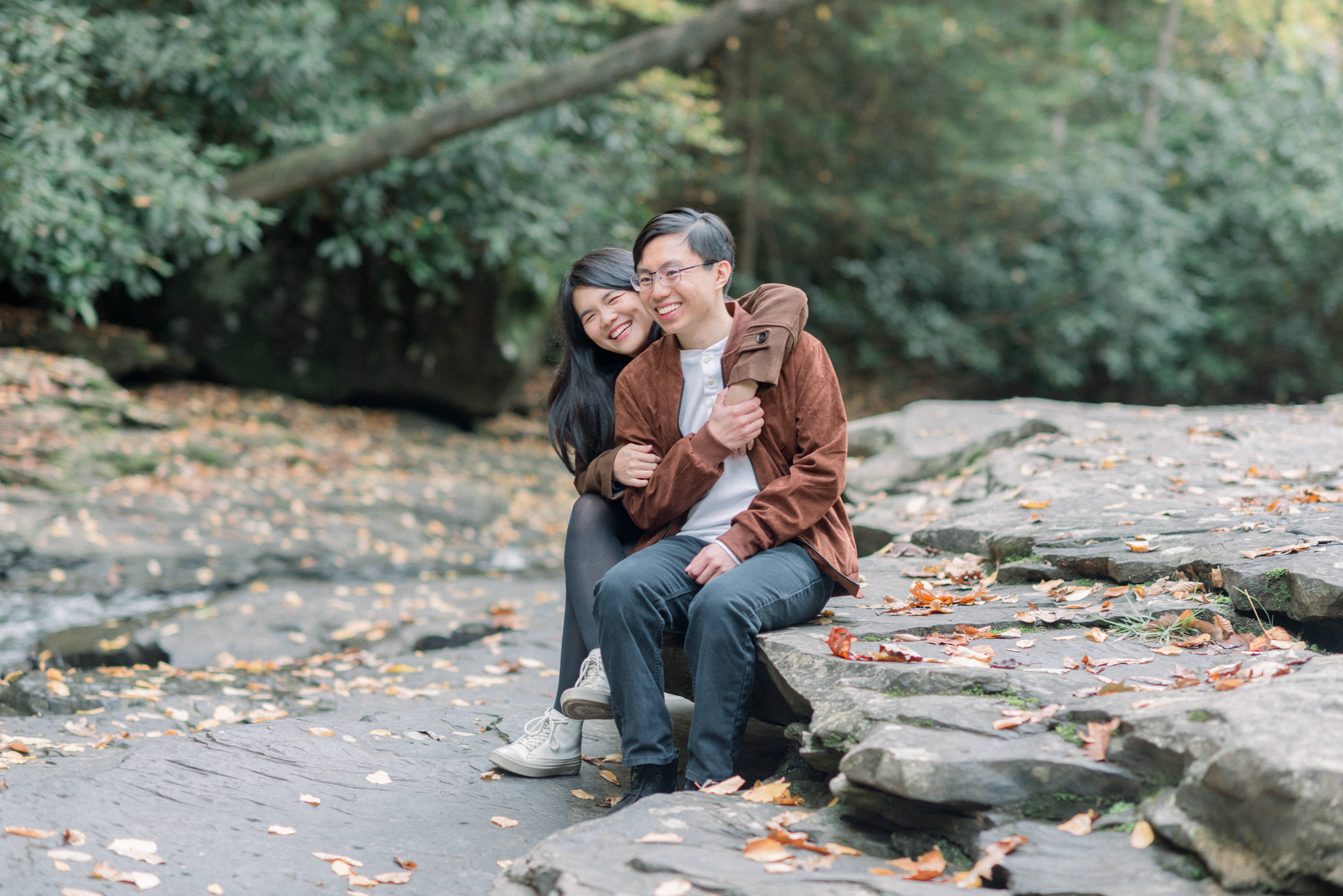 Natural Water Slides, Ohiopyle during fall. Carmen May Photography.
